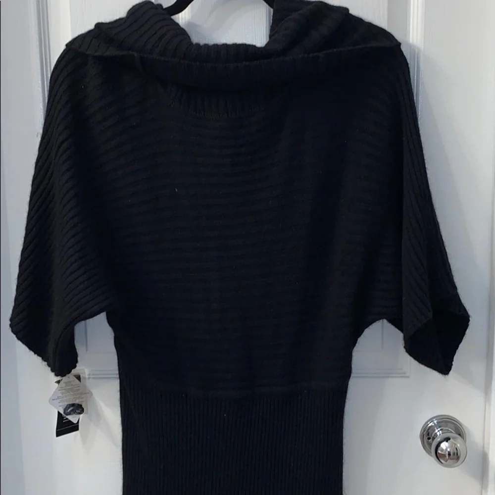 INC International Concepts NWT Black Sweater Dress XL